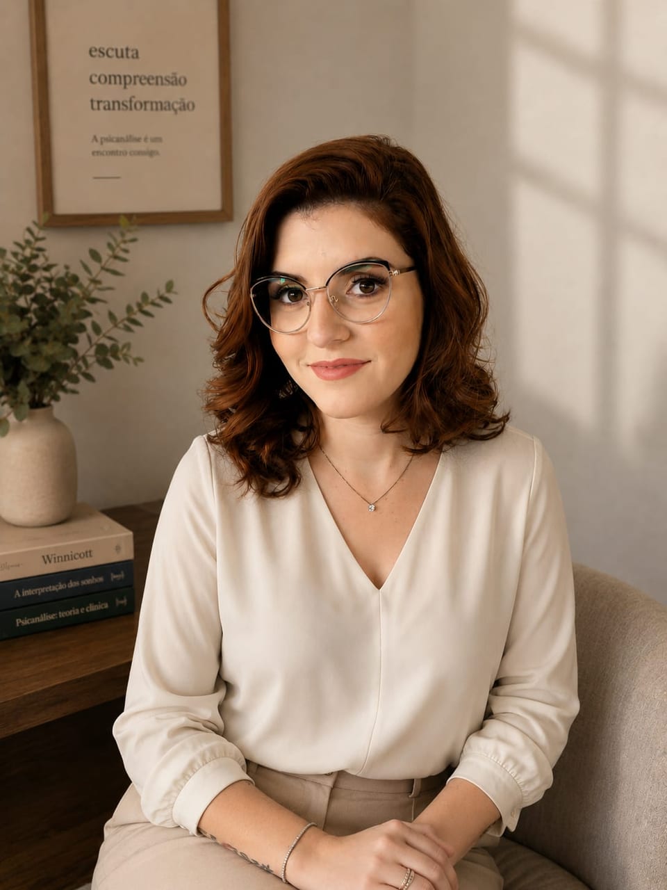 Retrato de Giovanna Gimenez, psicanalista clínica.